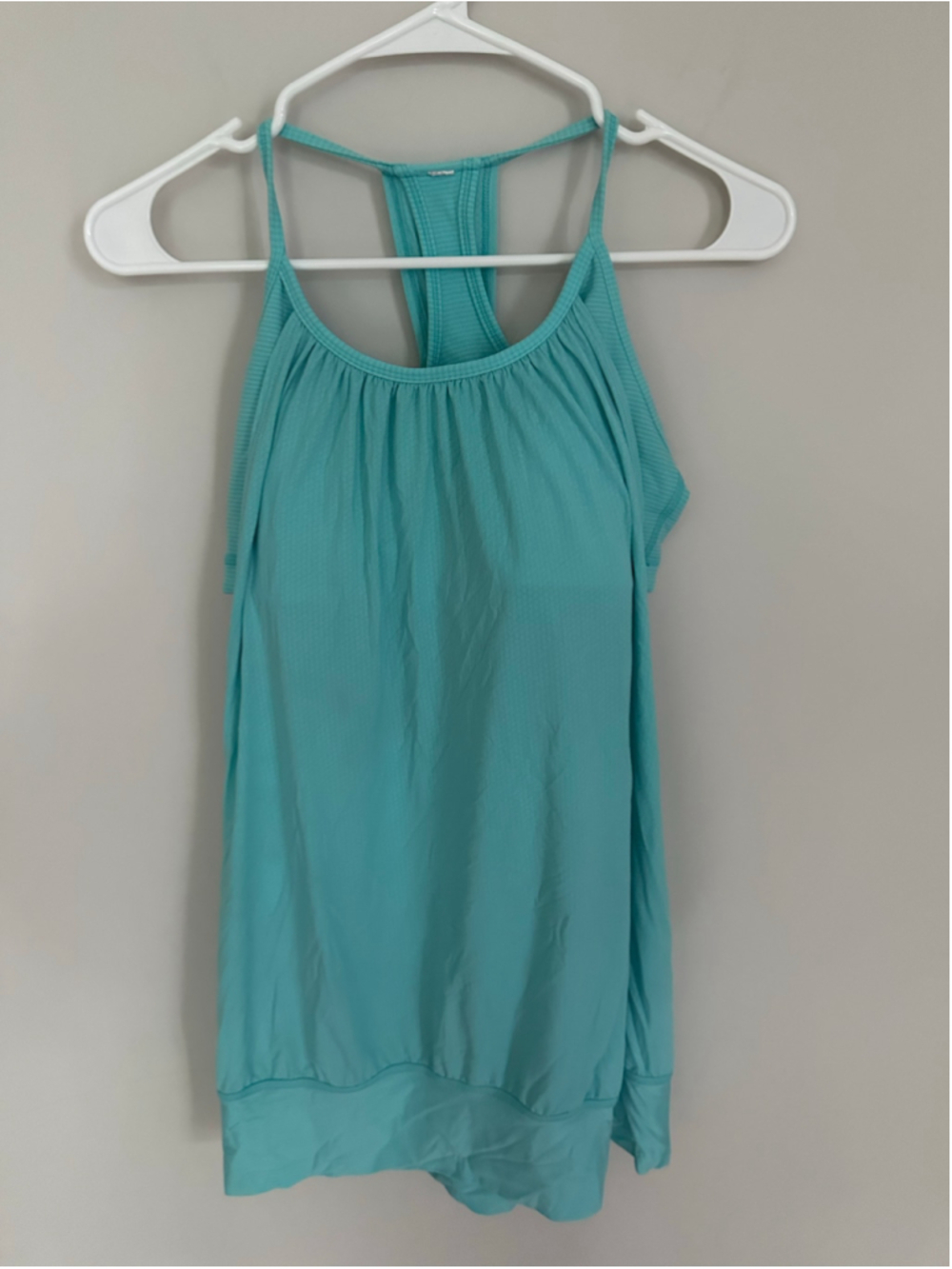 Women's Lululemon Tank Top Size 10 Turquoise Racerback Athletic Shirt